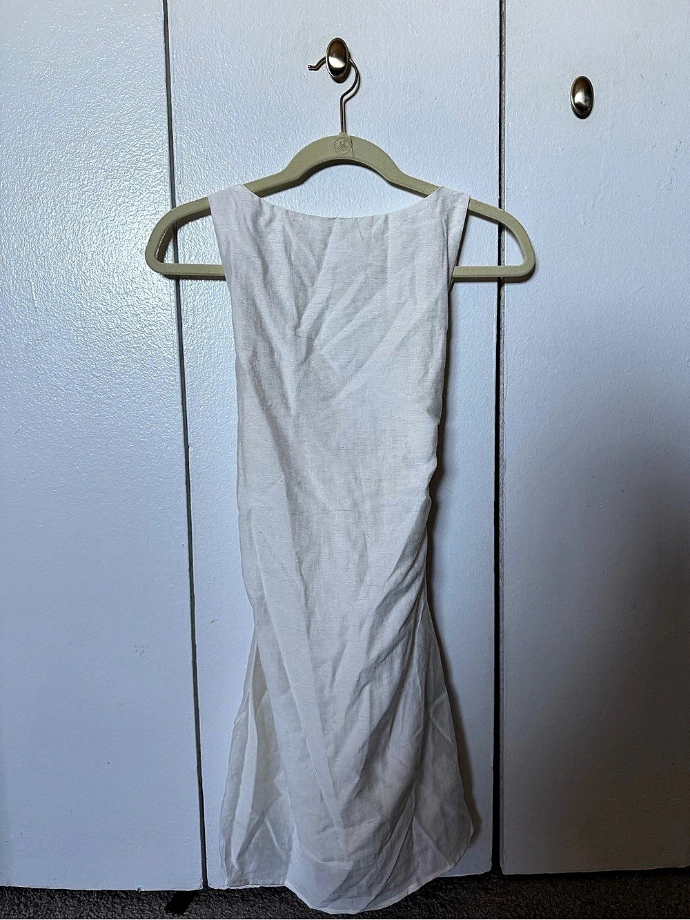 CIDER White Tie-Back Maxi Dress – Open Back – Size XXS – NWT